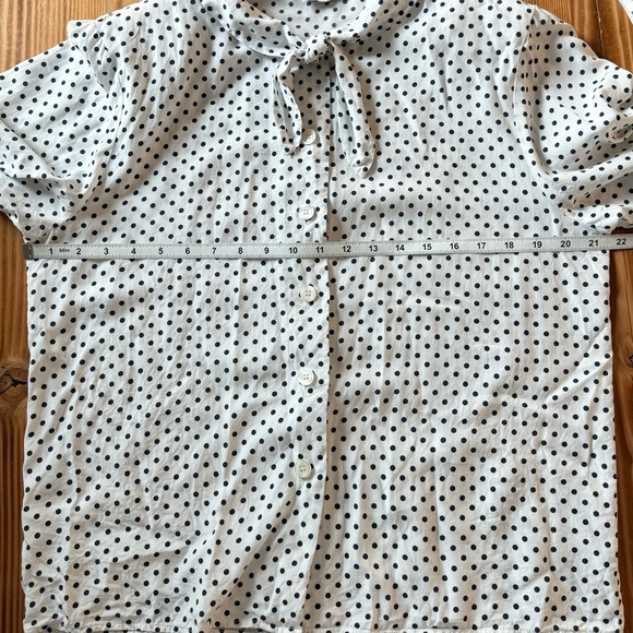 Vintage 80’s RUSS Polka-Dot Tie-Neck Blouse - Picture 9 of 10